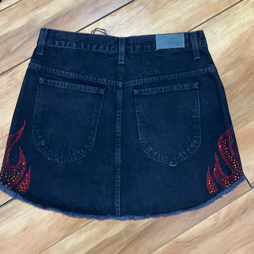 Black flame carmar LF denim skirt size 29
